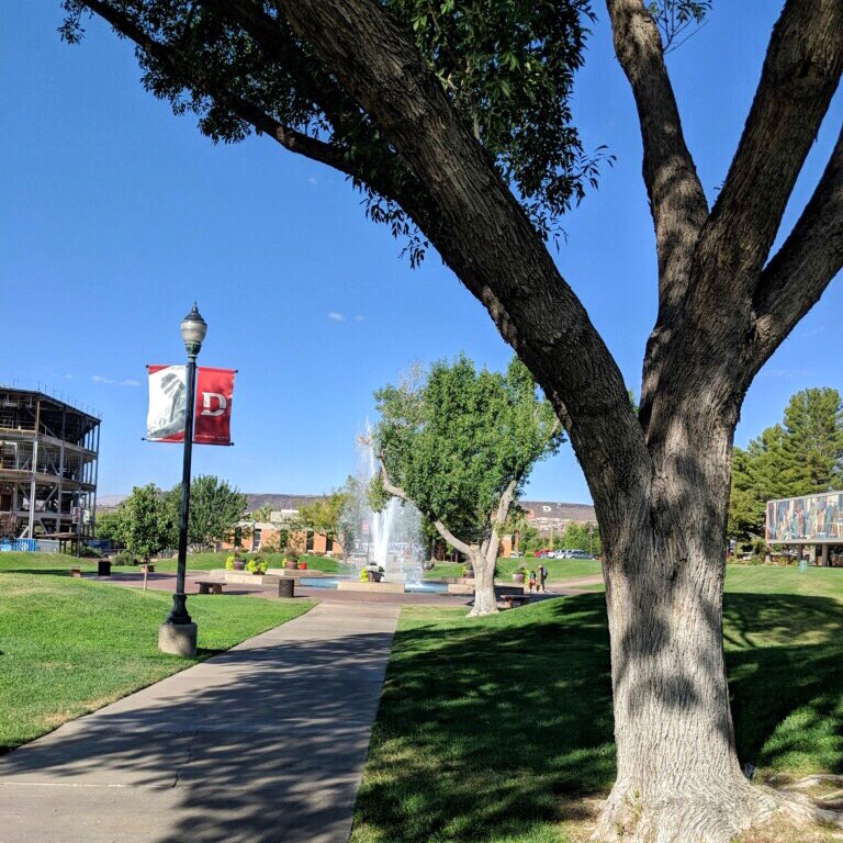 SFHSCounseling's tweet photo. On the road w/ Ms. Tas @DixieState where active learning meets active life. The beautiful Utah campus offers open access in all majors, including engineering, nursing, theater, and communication #SFHSDiscover https://t.co/ZrDgh1tV1N