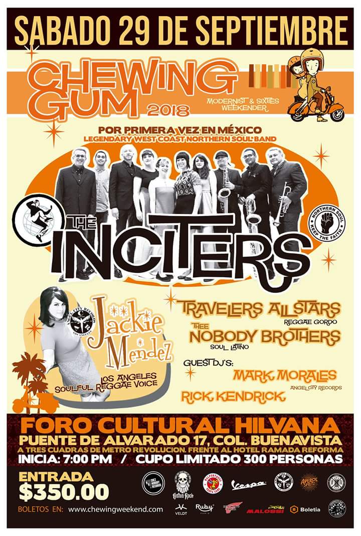 Éste sábado tocan¡POR PRIMERA VEZ EN MÉXICO!
Desde Santa Cruz, California
THE INCITERS