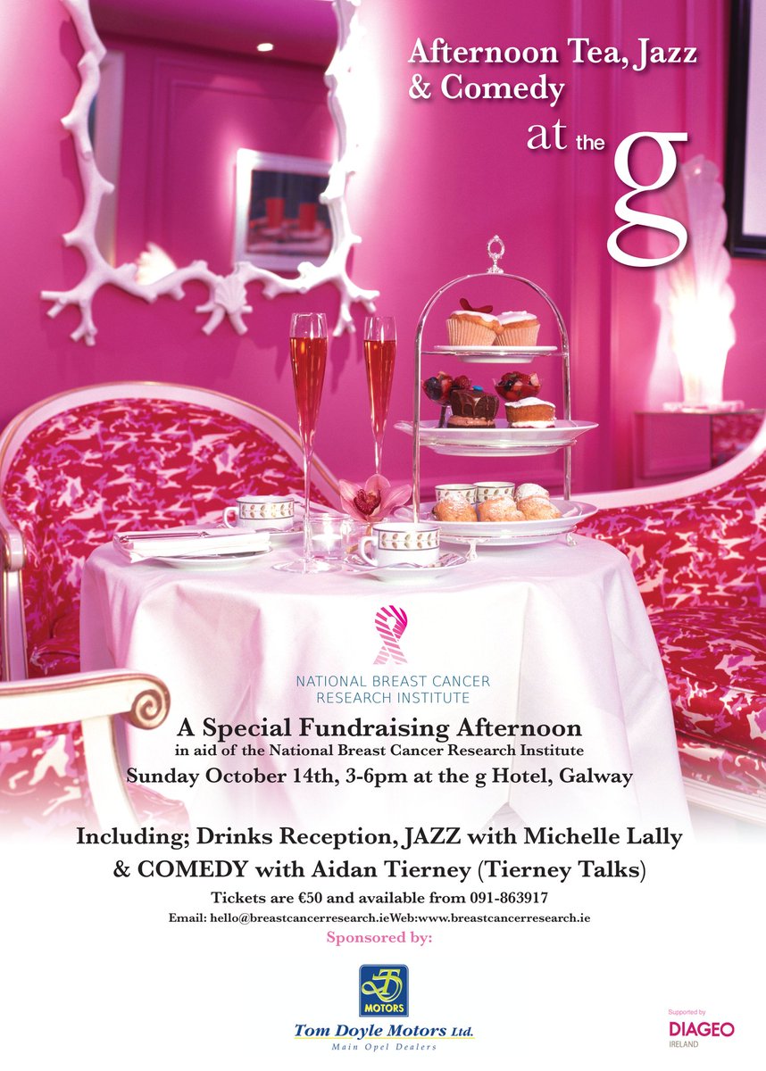 ThegHotel's tweet photo. Delighted to be hosting this event for our friends @BCResearchIre 💓

Don't miss the talented @MichelleLally2 &amp; @tierneytalks, all over delicious #AfternoonTea here in @ThegHotel

#BreastCancerResearch #Galway https://t.co/Iat9jfvGOB