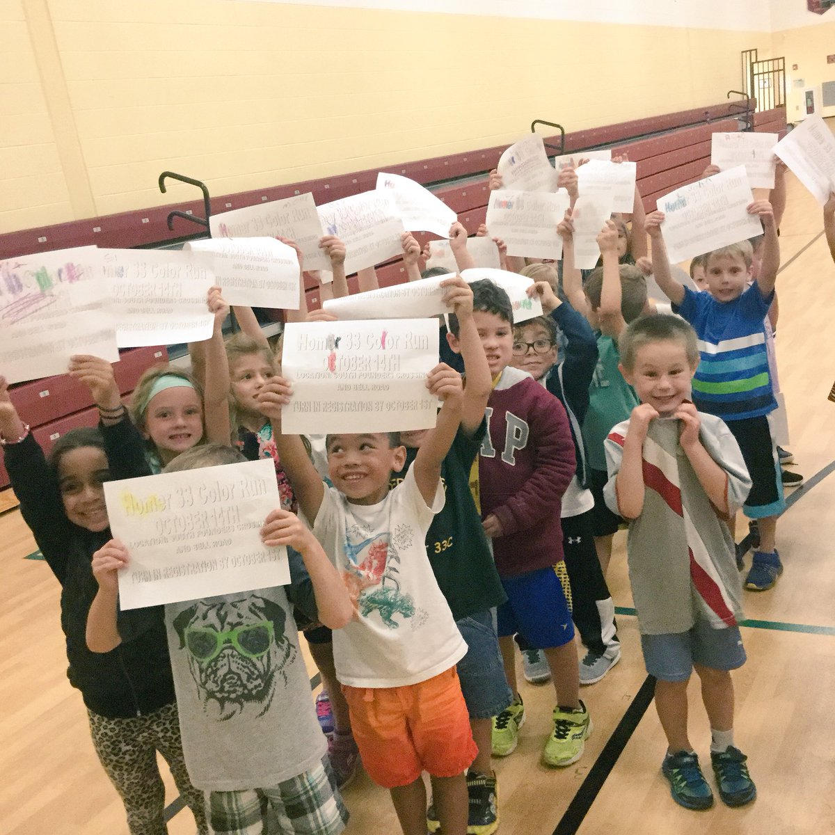 b_grady2's tweet photo. coloring &amp; running to get us excited for our upcoming Homer 33c Color Run 🌈🏃‍♂️🏃‍♀️ #noplacelikehomer https://t.co/rO6TuWvsSn
