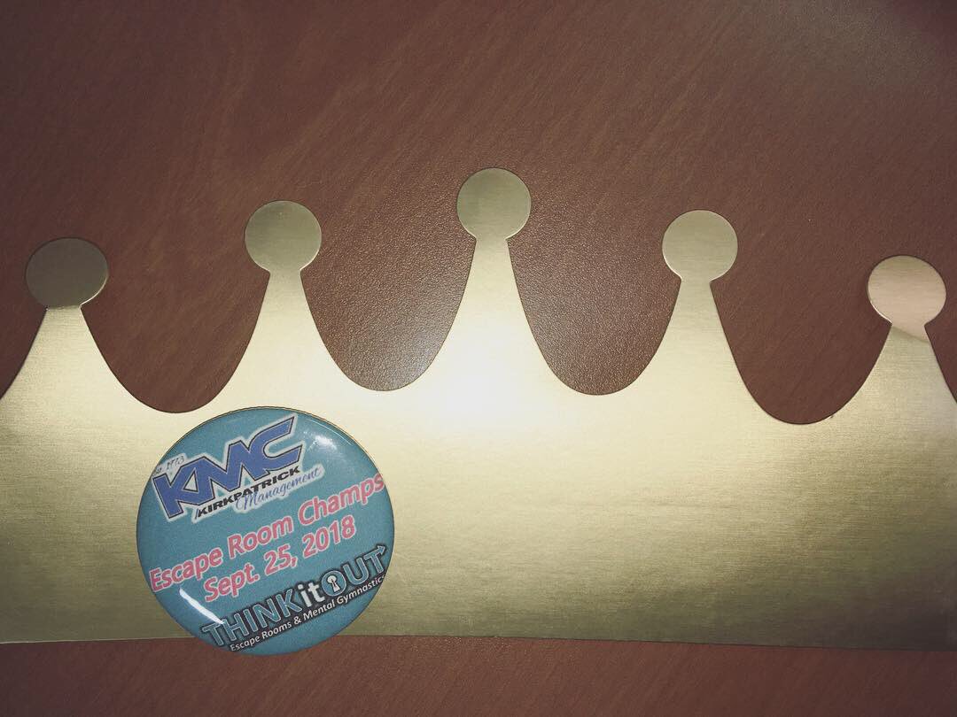 KirkpatrickMgmt's tweet image. Thank you @ThinkItOutEscp for an amazing experience for our team building event! 😁 we had a blast!! #TeamKMC #ThinkItOut