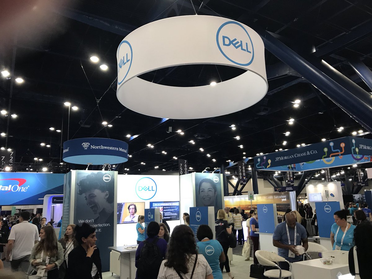 adecorral's tweet photo. #DellTechnologies booth at #gracehopper2018 #GHC18 great event!! Come by we are hiring! https://t.co/VT3O4Y2Wk8