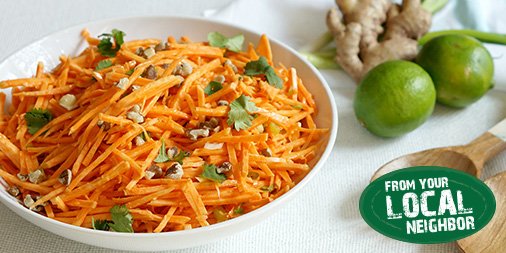 HarrisTeeter's tweet photo. This Sweet Potato and Ginger Slaw makes a great side dish, but this #recipe is also great on top of your favorite sandwich or tacos. https://t.co/fX5KbXrq8t #LocalProduce #TeeterRecipes https://t.co/rrOEiQb94p
