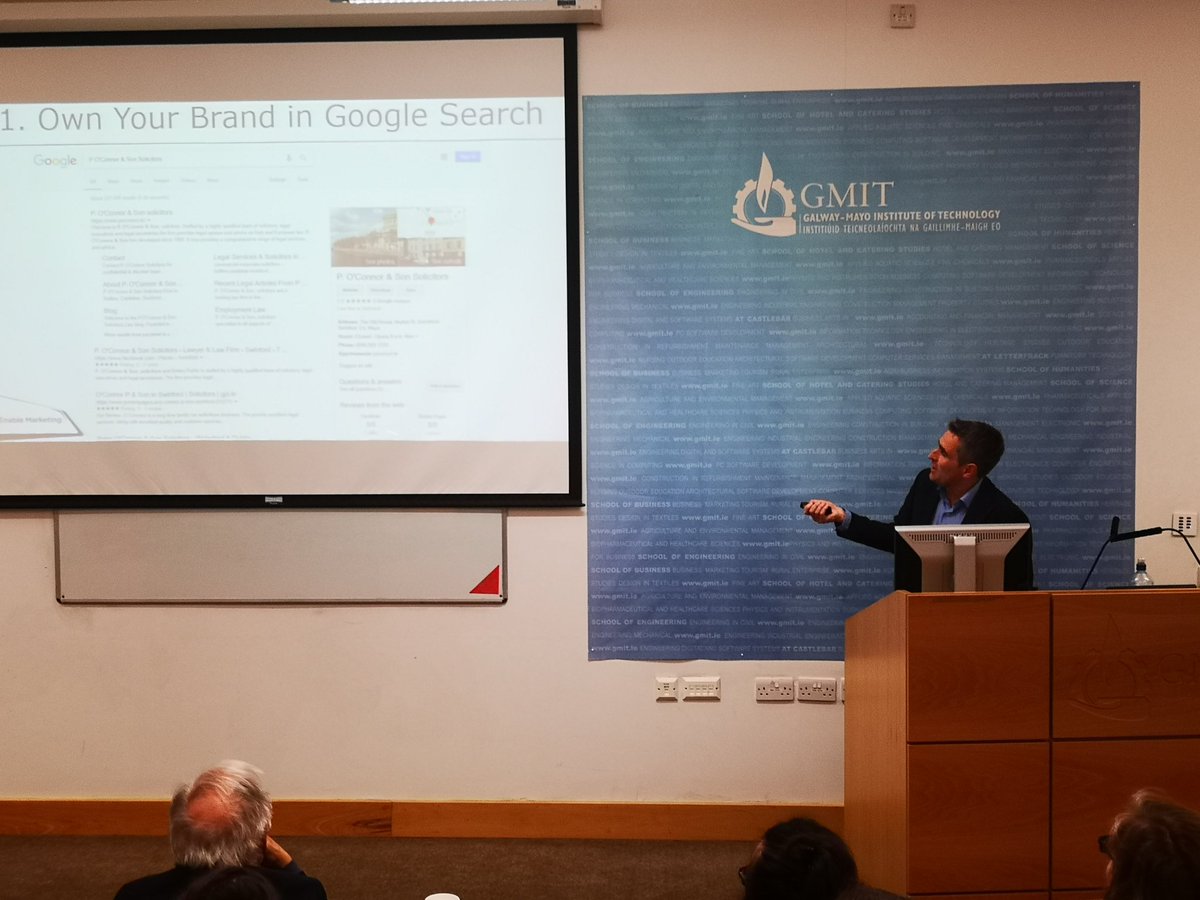 DMiMayo's tweet photo. "Own your Brand on Google"  optimise you Google for business - you will be rewarded. #MayoIdeasWeek #DMiMayo https://t.co/36fFLeNfBl