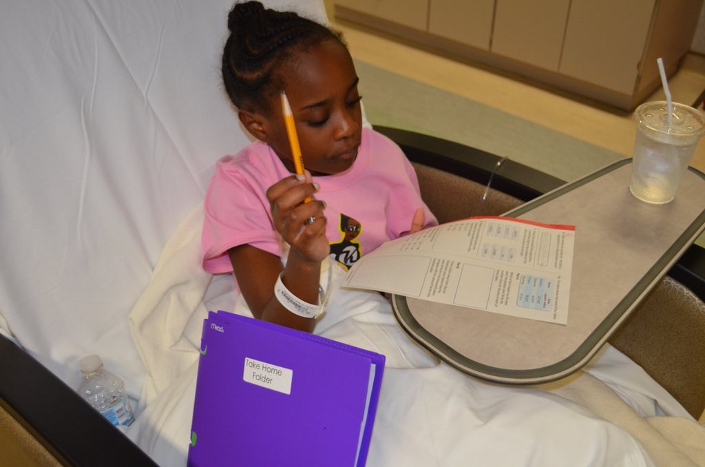 #TeamKhloe #TeamHealedKhloe 💜🙏🏽🦋🦓💪🏾Khloe during treatment in Iowa on 9/25/18. Missing her family and classmates at <a href="/VincentFarmBCPS/">VincentFarmBCPS</a>