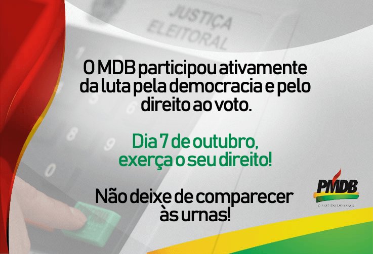 mdbsergipe's tweet photo. Dia 7 de outubro, exerça o seu direito! Não deixe de comparecer às urnas! https://t.co/7R7Utlurkn https://t.co/AkOzK0UF1V