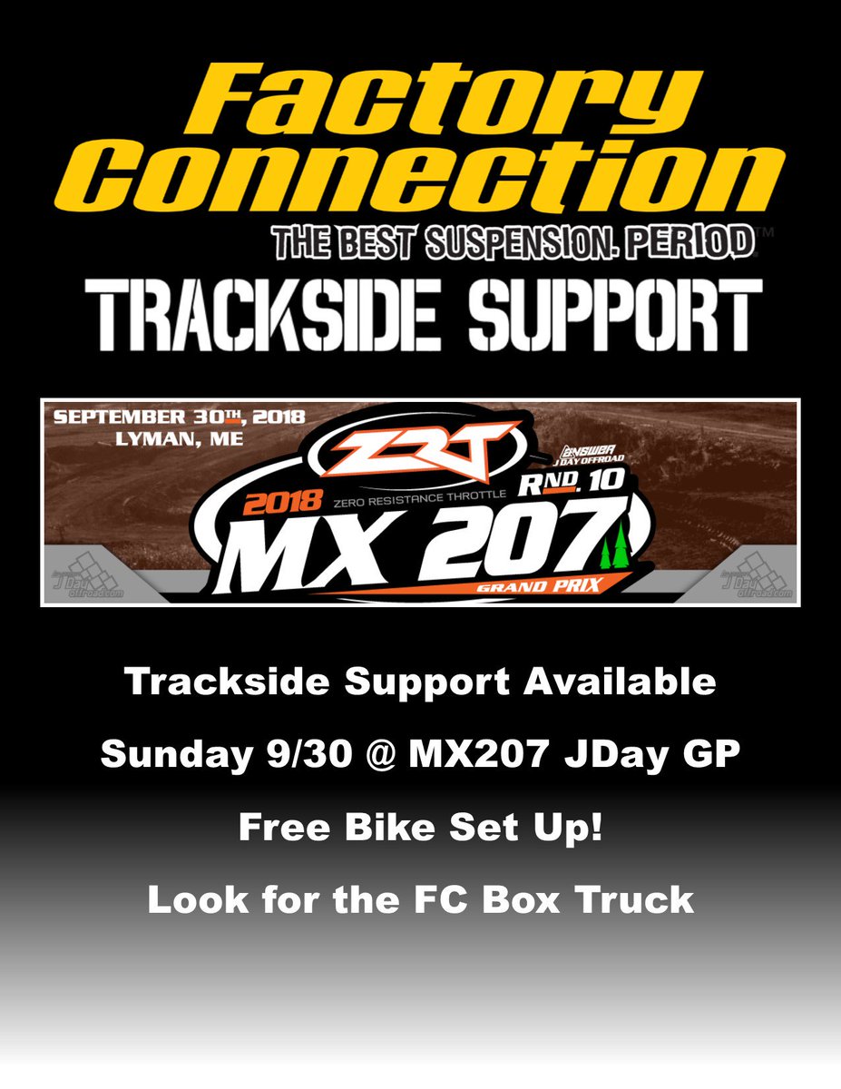 Trackside Support for the weekend of 9/29-9/30