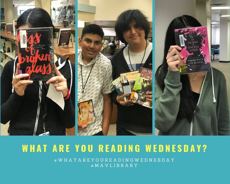 mavlibrary's tweet photo. WHAT ARE YOU READING WEDNESDAY?? Hit us up in the comments!
#mavsREAD #pisdREADS #mavlibrary #readsquared #YAlibrary #YAlibrarians #librarybooks #libraryreads #readAbook #whatareyoureadingwednesday https://t.co/JDaAfAO1Wl