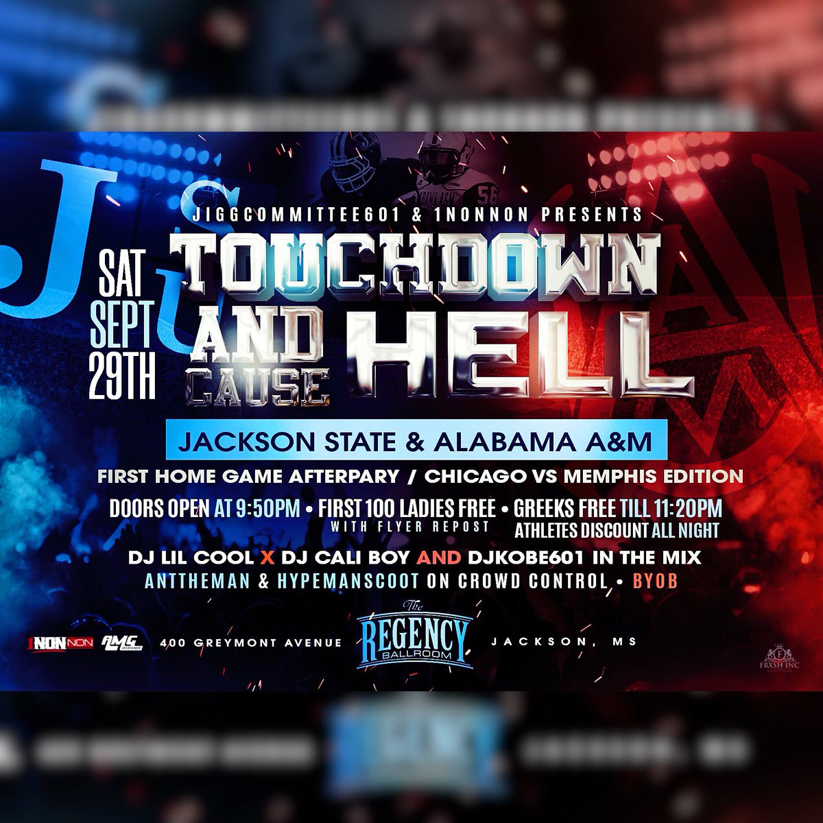 jiggcommitteeMs's tweet photo. September 29th @jiggcommitteeMs @IamAntTheMan Chicago Vs Memphis 🔥 #Jsu #Jsu22 #Jsu21 #Jsu20 #Jsu19 #Aamu22 #Aamu21 #Aamu20 #Aamu19 THIS SATURDAY https://t.co/aL8LmnBq4w