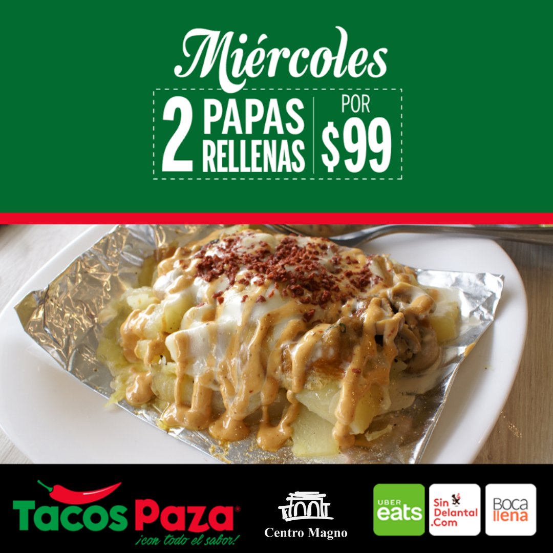 centromagno's tweet photo. ¡Las papas rellenas de #TacosPaza son deliciosas! https://t.co/qDAsmmOhhg