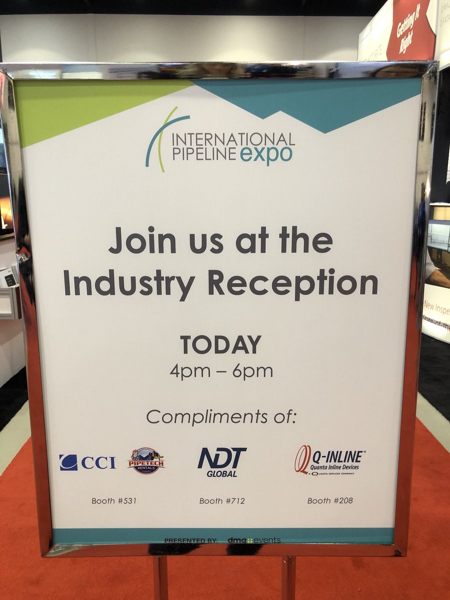 Enjoy complimentary food and beverage at our Networking Receptions today at 4pm sponsored by CCI, <a href="/NDT_Global/">NDT Global</a> and Quanta Inline Devices 🍷🍗