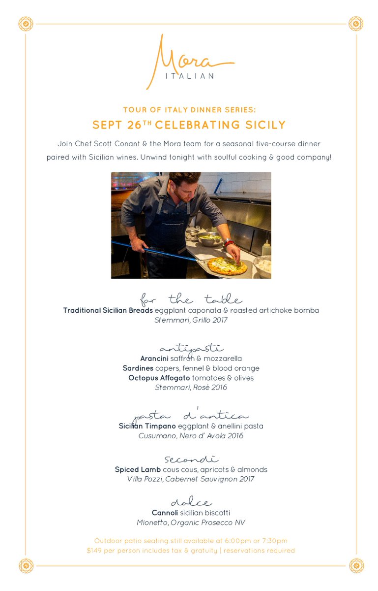 conantnyc's tweet photo. Menu sneak peek for TONIGHT at @Mora_Italian!! We've added a few patio tables outside, join us &amp; arrive hungry ;) https://t.co/8TDb24q9Qm https://t.co/yovXSLMnrm