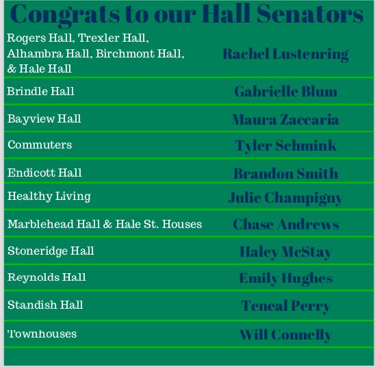 Congrats to our Hall Senators!