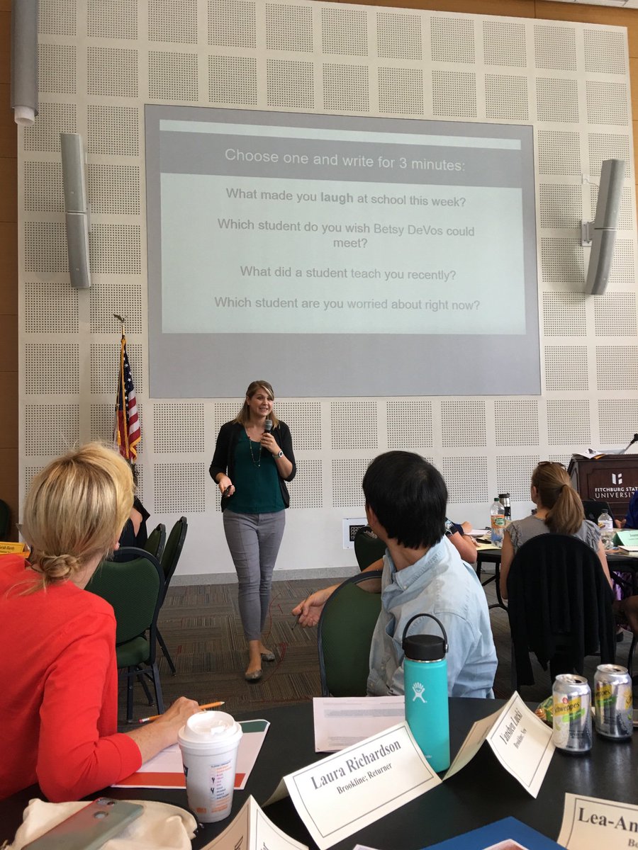 jenndonais's tweet photo. First Teacher advisory cabinet of the year today! @SydneyChaffee talked about the importantance of story telling! #pactac @MASchoolsK12 @havschools https://t.co/D52YGMa9V4