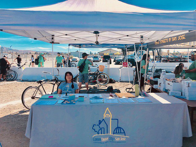 cucsjsu's tweet photo. Did you see us this past Sunday at Viva Calle SJ? Our CUCSJ team and a group of about 100 service learning students had a HUGE SUCCESS surveying throughout the 6-mile stretch from SOFA to Martial Cottle Park. Thank you for everyone who participated! #VivaCalleSJ #CUCSJ https://t.co/7vmiR0PNHV