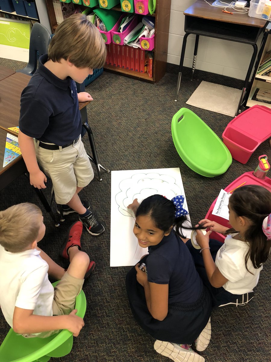 MrsLangworthy's tweet photo. Our students had a great time engineering an apple chute that would help the legendary Johnny Appleseed get the apples out of the trees more efficiently. They were so proud! #STEAMwednesday @DrNHJones @MCPS_Elementary @Grantham_Greats https://t.co/xC3rIgZ1ks