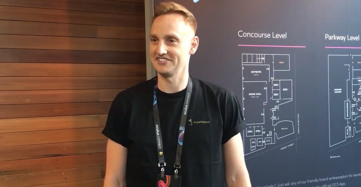 MetaHorizonDevs's tweet photo. #VRDevStories live from #OC5: “Being amongst all these other developers is super inspiring. I feel energized by the talent in this conference. It’s unbelievable!" - Craig Bowler @SuperManual 

What are you most excited to see at Oculus Connect? #VR #VRdev https://t.co/llAHNCgdcH