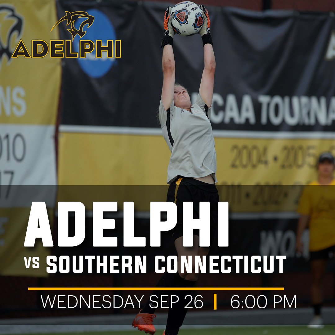 AdelphiWSoccer's tweet photo. Looking to keep our streak going against SCSU tonight - come celebrate day two of @AdelphiCSI #FanFeast with free food and an Amazon gift card giveaway with us!
📺: https://t.co/FGkgfr9wSo
📊: https://t.co/clCdeElNBK https://t.co/bMVmv944aG