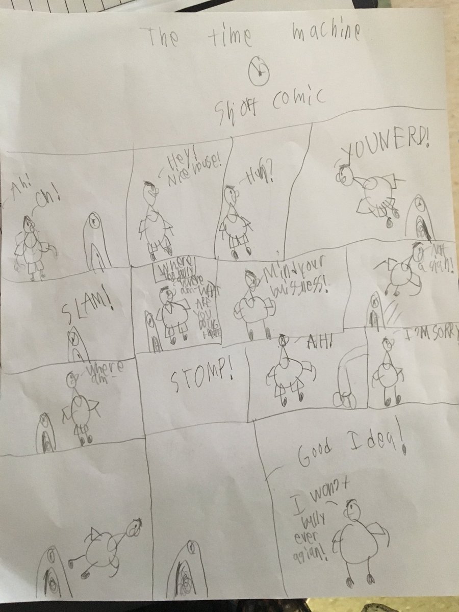 mrscavallaro13's tweet photo. One of my students created this comic about not bullying!!! #SoBeautiful #SoTrue #NeverBully @Taunton_Schools @parker_middle @carolynblennau https://t.co/qym2HzDMZy