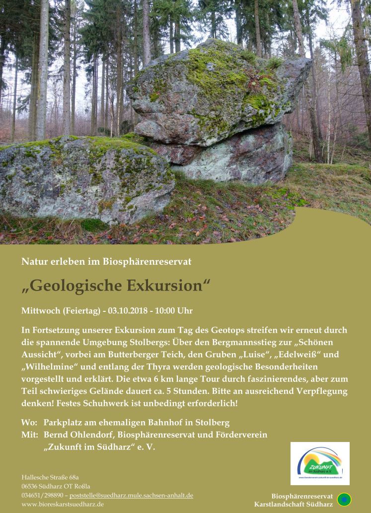 Verein_Suedharz's tweet photo. Aufgrund der Resonanz und Wunsch, wird am Mittwoch (Feiertag) dem 03.10.2018 - 10 Uhr eine weitere "#Geologische #Exkursion" angeboten.
In Fortsetzung unserer Exkursion zum Tag des #Geotops streifen wir erneut durch
die spannende Umgebung #Stolbergs: Über den Bergmannsstieg ... https://t.co/lqJ5eb2iCd
