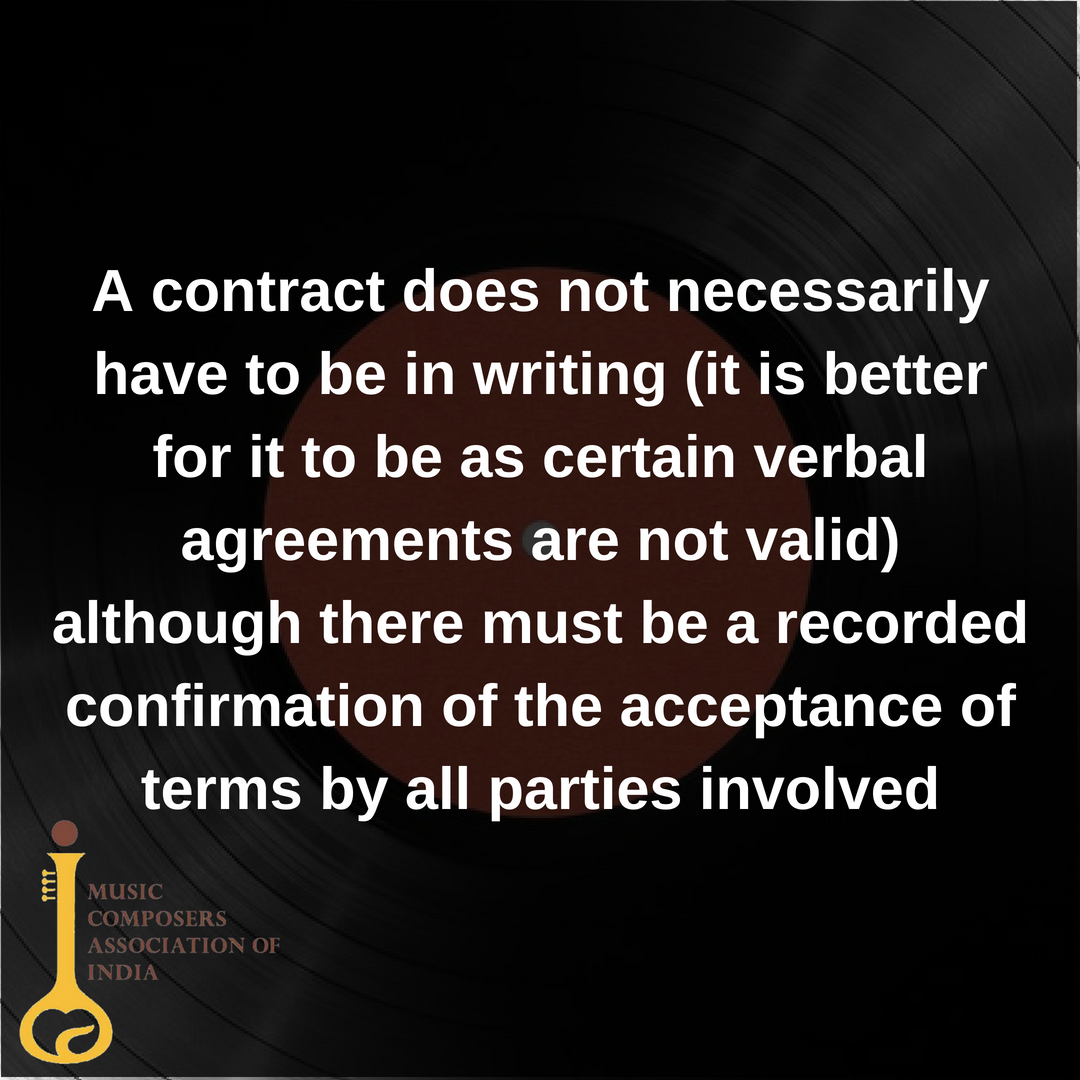 MCAINDIA1's tweet photo. Today, we look at contracts and the role they play in the music industry!

#ContractsForDummies #MCAI

FB:
https://t.co/67do3BtxZF
Insta:
https://t.co/pUlQibZfAu
YT:
https://t.co/2QCq0QyC5G https://t.co/FFRc31EMG7