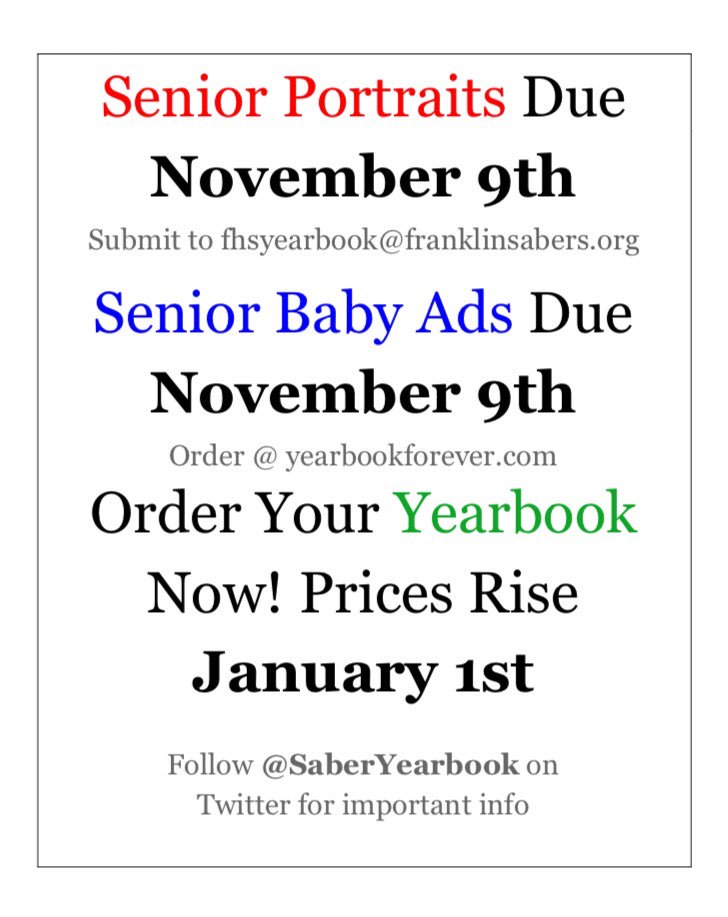 SaberYearbook's tweet photo. Don’t forget! https://t.co/BqkKDif6R7