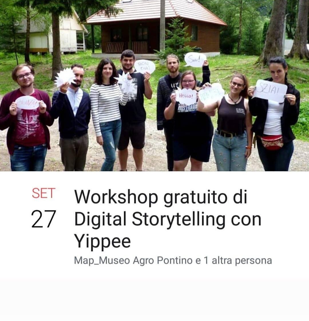 MAP_Museo's tweet photo. Sai cos'è il DIGITAL STORYTELLING?

È un processo creativo in cui la narrazione orale si fonde insieme alle nuove tecnologie con l'obiettivo di raccontare una storia.

DOMANI potrai partecipare gratuitamente al #workshop del 27 settembre a Pontinia LT

ULTIMI POSTI 
#26settembre https://t.co/yK1KNeW6hb