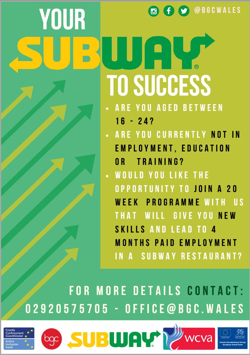 We're excited to launch our new employment programme for young people running in Conwy, Denbighshire and Wrexham! Think you might fit the bill? Contact kevin@bgc.wales! #activeinclusion #youthworkworks