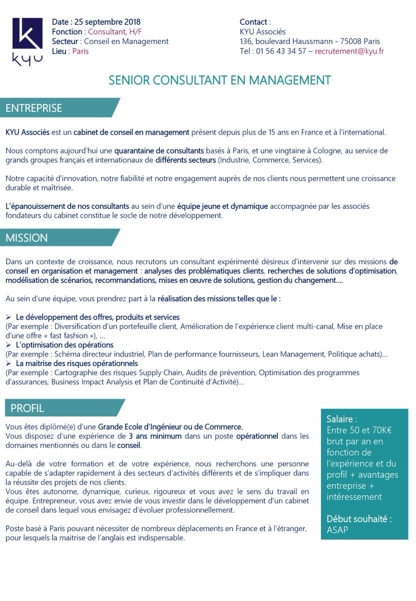 Kyu Associes On Twitter Kyu Recrute Great People Doing A Great Job Https T Co Kkwqu9hzki Job Conseil Emploi Bonheur