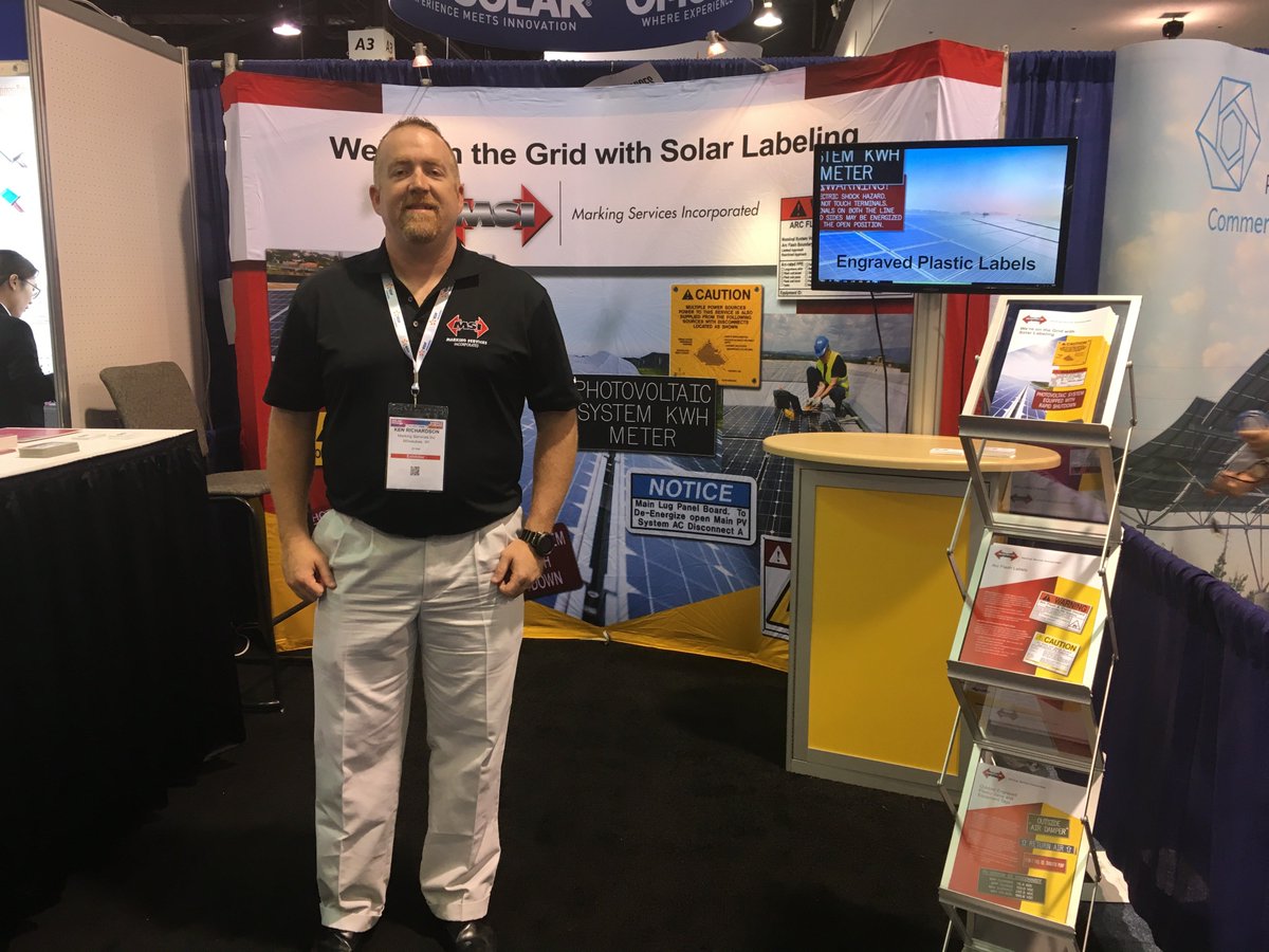 MarkingServices's tweet photo. Stop by booth #221 at the Solar Power International Show to learn more about the unmatched level of service and highly engineered solar products MSI has to offer. #SPIcon https://t.co/YzZ0djykqW