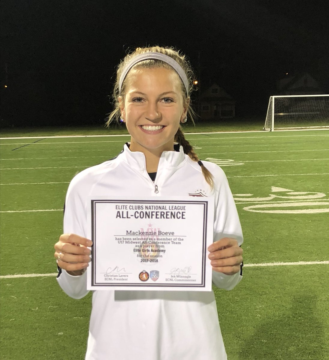 GEA_ECNL's tweet photo. Congratulations to @mackenzieboeve on receiving her @theECNL All Conference Award last night. Kenzie you have shown incredible consistency over the years &amp; this is a just reward for your tirless work &amp; competitiveness you bring to every game &amp; training session. Great job Kenzie! https://t.co/lBSvKQWQC4
