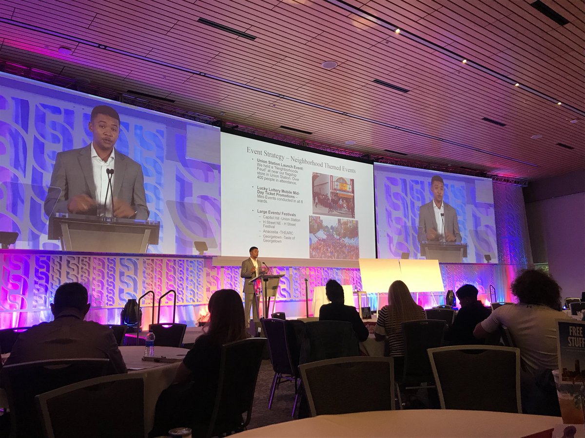bethbres13's tweet photo. So proud of our instant product manager Stephen Cooke who just rocked the #NASPL2018 stage in Cleveland & solidified the @DCLottery’s “Best New Instant Ticket” for Neighborhoods game! https://t.co/uHpbZlWKJj