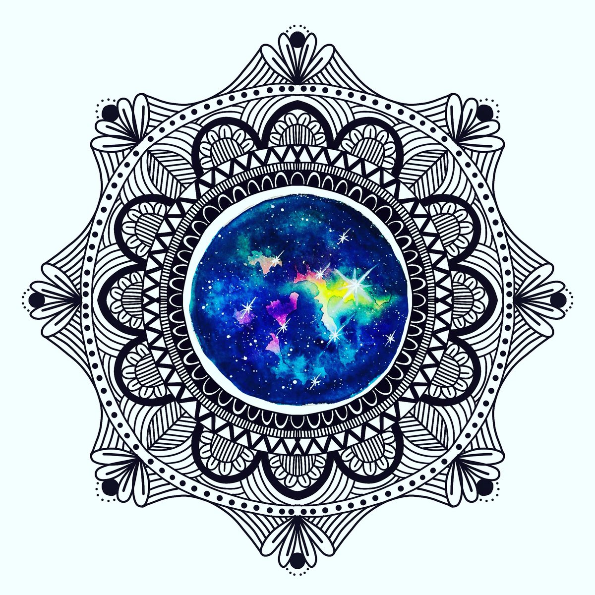 This galaxy mandala will be available at my first art show with RAW! If you’re in San Diego go get tickets! (Link on my profile) It’ll be at @HOBSanDiego @RAW_artists #digital #artwork #art #digitalart #naturalbornartists #raw