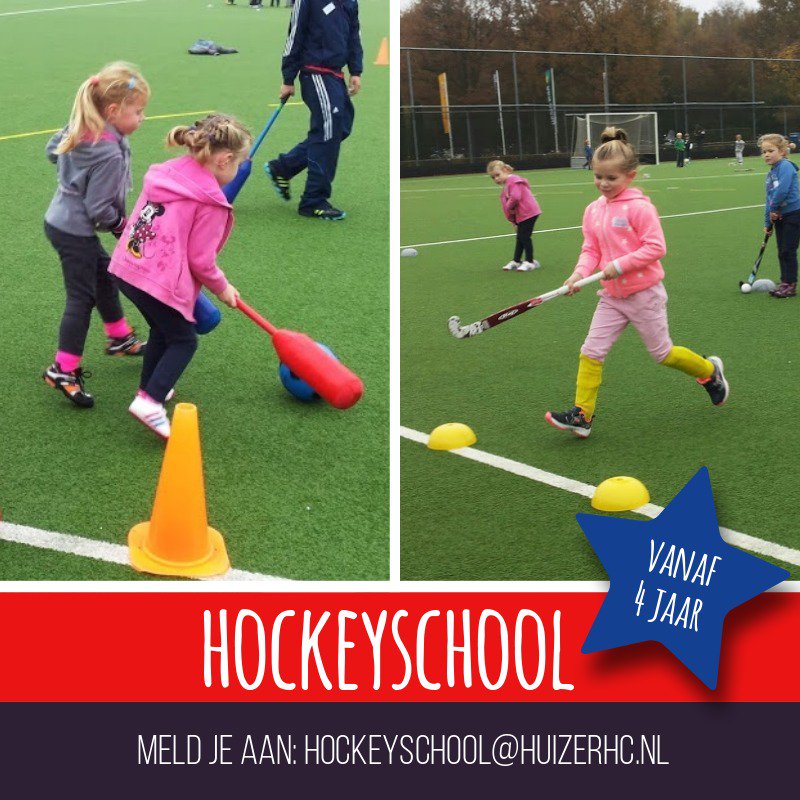 De Huizer hockeyschool begint zondag a.s weer! Aanmelden kan nog! Doet jouw kindje ook mee? 6 lessen voor maar € 29,95 incl bitje en leenstick 🏑😎. Aanmelden kan via hockeyschool@huizerhc.nl of check: huizerhc.nl/hockeyschool #huizerhockeyschool #deleukstezondagsschool