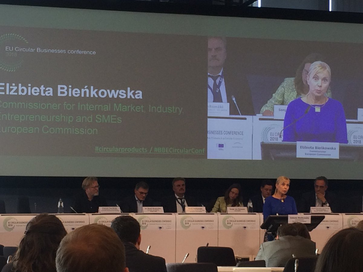 CelineC77's tweet photo. In closing #BBECircularConf @EBienkowskaEU reminds potential to accelerate #circularity notably via #standardisation, know-how, #publicprocurement and #SMEs. 
#competitiveness and #circularity will go together https://t.co/z7QmuYDylz