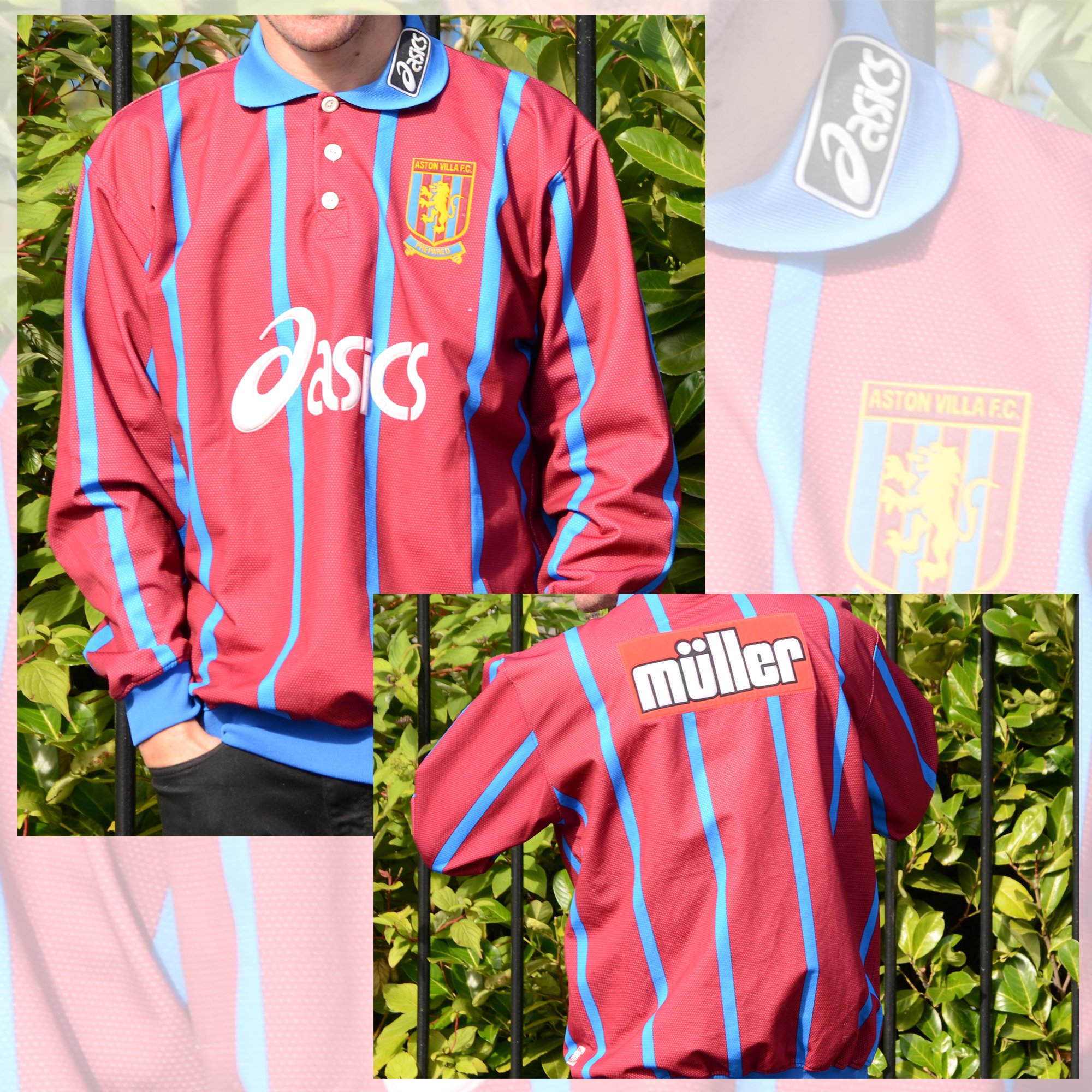 スポーツ Corinthian2003 MoustaphaHashi AstonVilla Vintage Aston Villa 2002-2003 Home Soccer Jersey Football
