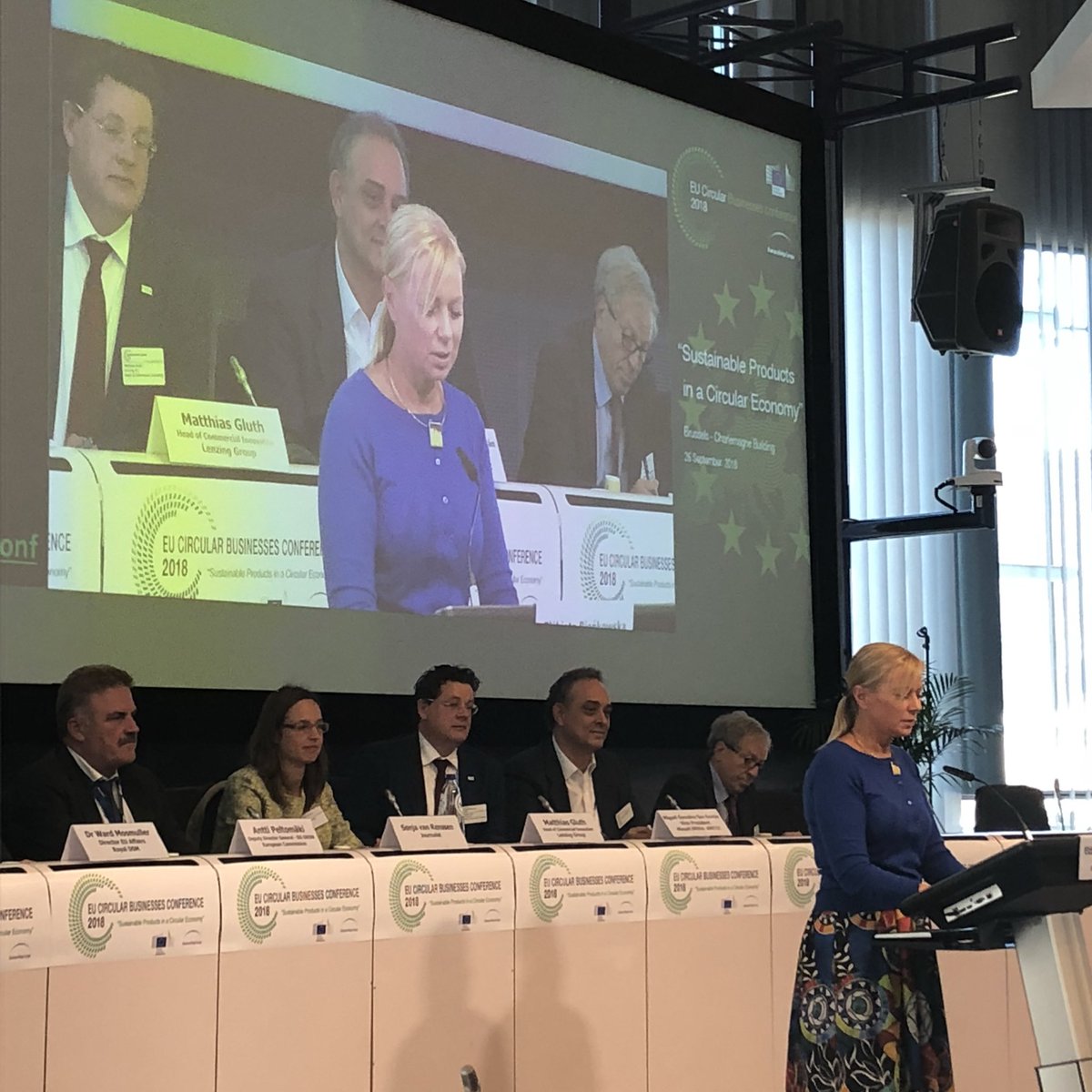 CBE_JU's tweet photo. #BBECircularConf “#circulareconomy is very important for to this @EU_Commission. It gives us the chance to create + jobs &amp; sustainable profits to our economy and to establish greener value chains.” @EBienkowskaEU @EU_Growth https://t.co/iXaHufN9ex