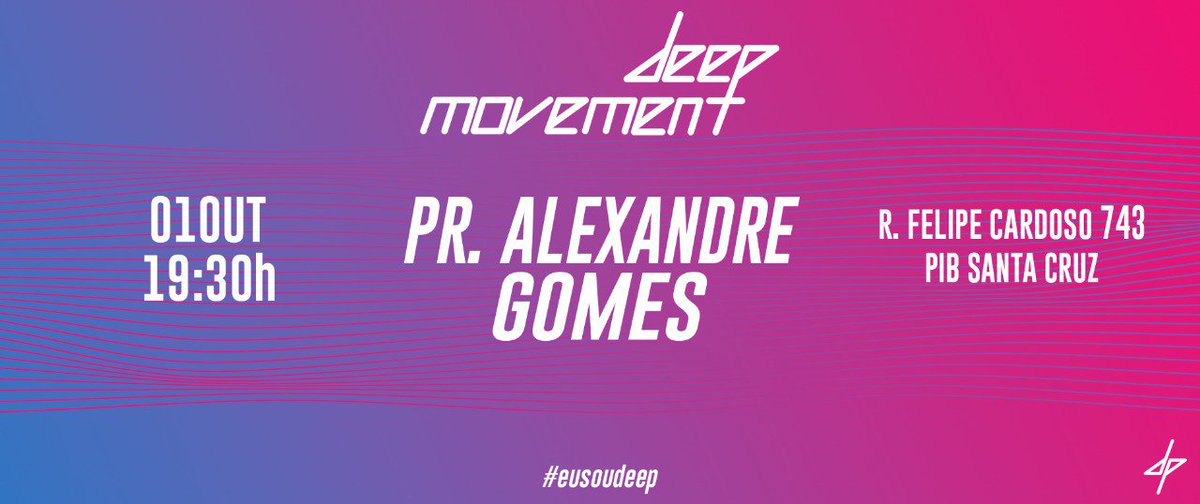 SomosDeepofc's tweet photo. O mês de outubro vai começar naquele pique!

Vamos fazer um aquecimento pro deepcamp, com o deepmovement!

 E pra estrear esse mês,  contamos com a pregação do Pr. Alexandre Gomes que vai ser maravilhosa!

Não fica de fora dessa!

#deepcamp
#eusoudeep
#deepmovement
#vemcomarede https://t.co/32Q8nb6pS2