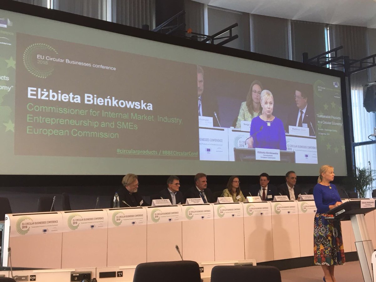 CBE_JU's tweet photo. #BBECircularConf “The world is only 10% circular and this shows we are only in the beginning of this road. #EU has the know-how &amp; resources to make our industry lead the global race in this transition process.” @EBienkowskaEU @EU_Growth https://t.co/c9NrEHUf6J