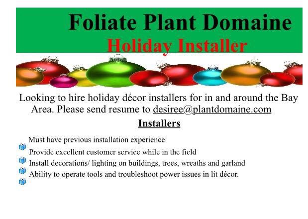 FoliatePlantDom's tweet photo. Come join our team! https://t.co/oTfx8COxSY