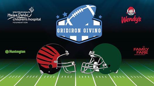 gridiron_giving's tweet photo. Be sure to make it out to the @AllendaleHigh versus @GRCatholicCentr game next week to support @devoschildrens. Can't make it to the game? Visit https://t.co/3TmBgiK0vS. #GridironGiving #FridayNightLightsGR #allendalefalcons #falconnation https://t.co/McdPZyEMUu