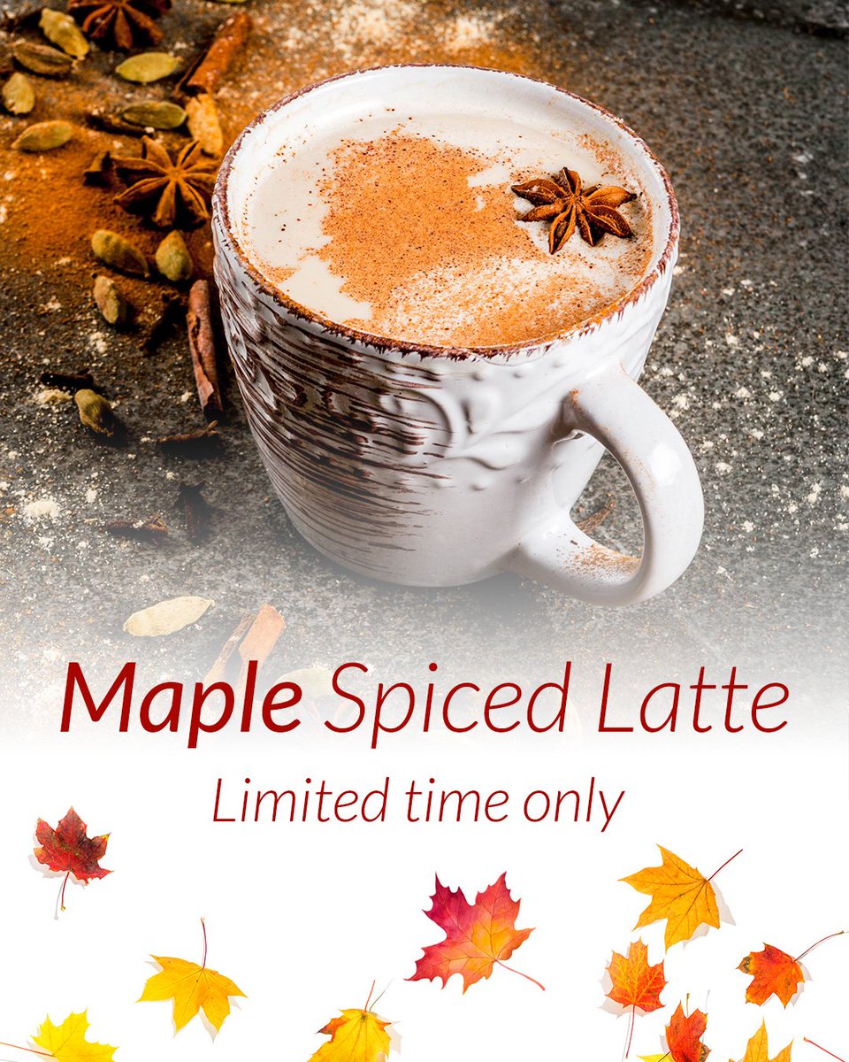 citizentea's tweet photo. Pumpkin Spice Lattes are so last season. This fall we're serving up Maple Spice Lattes. Get em while they're hot (or have them iced if that's your thing). https://t.co/RJNFqe1TTi