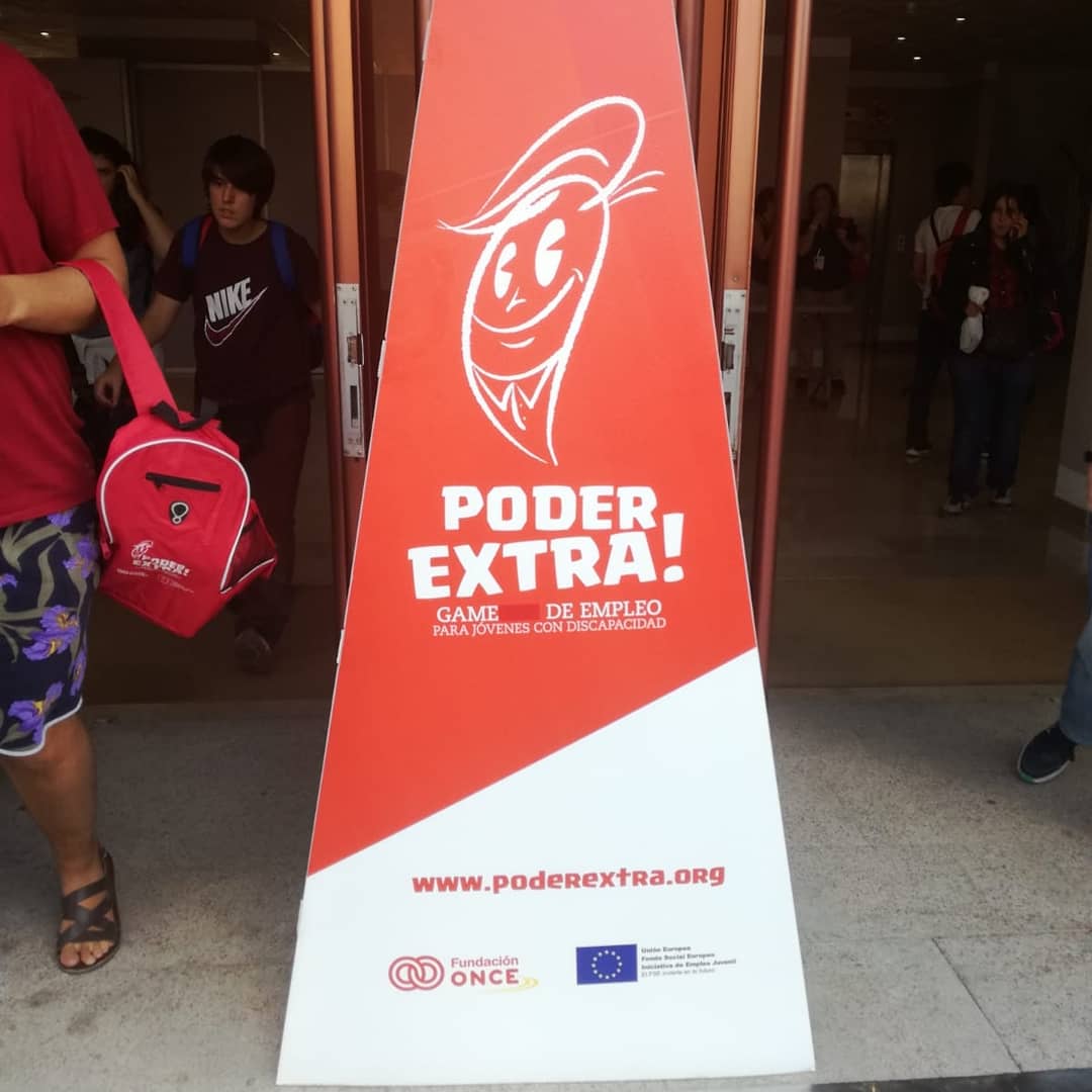 Laborvalia's tweet photo. Hoy nos encontramos en Madrid, en la game de empleo para jóvenes con discapacidad PODER EXTRA, organizado por @Fundacion_ONCE aprendiendo nuevas herramientas para acceder al mercado laboral. Una propuesta innovadora y super interesante. #PoderExtra https://t.co/RNrlq0WRdV
