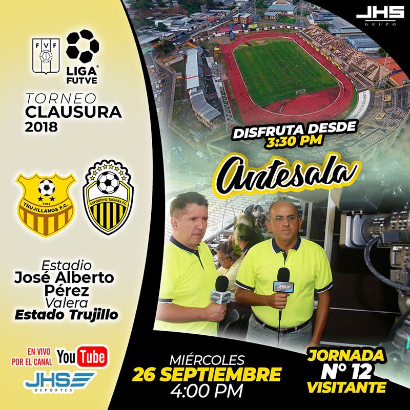 #PrimeraDTFC | 🗣 HOY tendremos transmisión EN VIVO ⏩ YouTube JHS DEPORTES ⏪

👉🏻 Disfruta la antesala desde las 3:30 de la tarde 📱💻