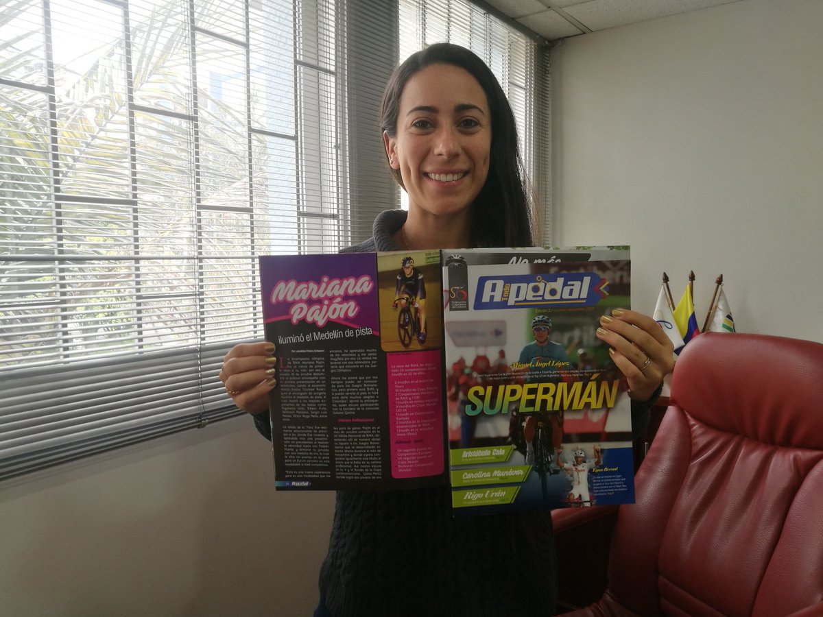 rtodopedal's tweet photo. Ellos disfrutaron de nuestra revista #ATodoPedal. Gracias campeones @marianapajon @jarlinsonpantan https://t.co/ZXMlezx7gD