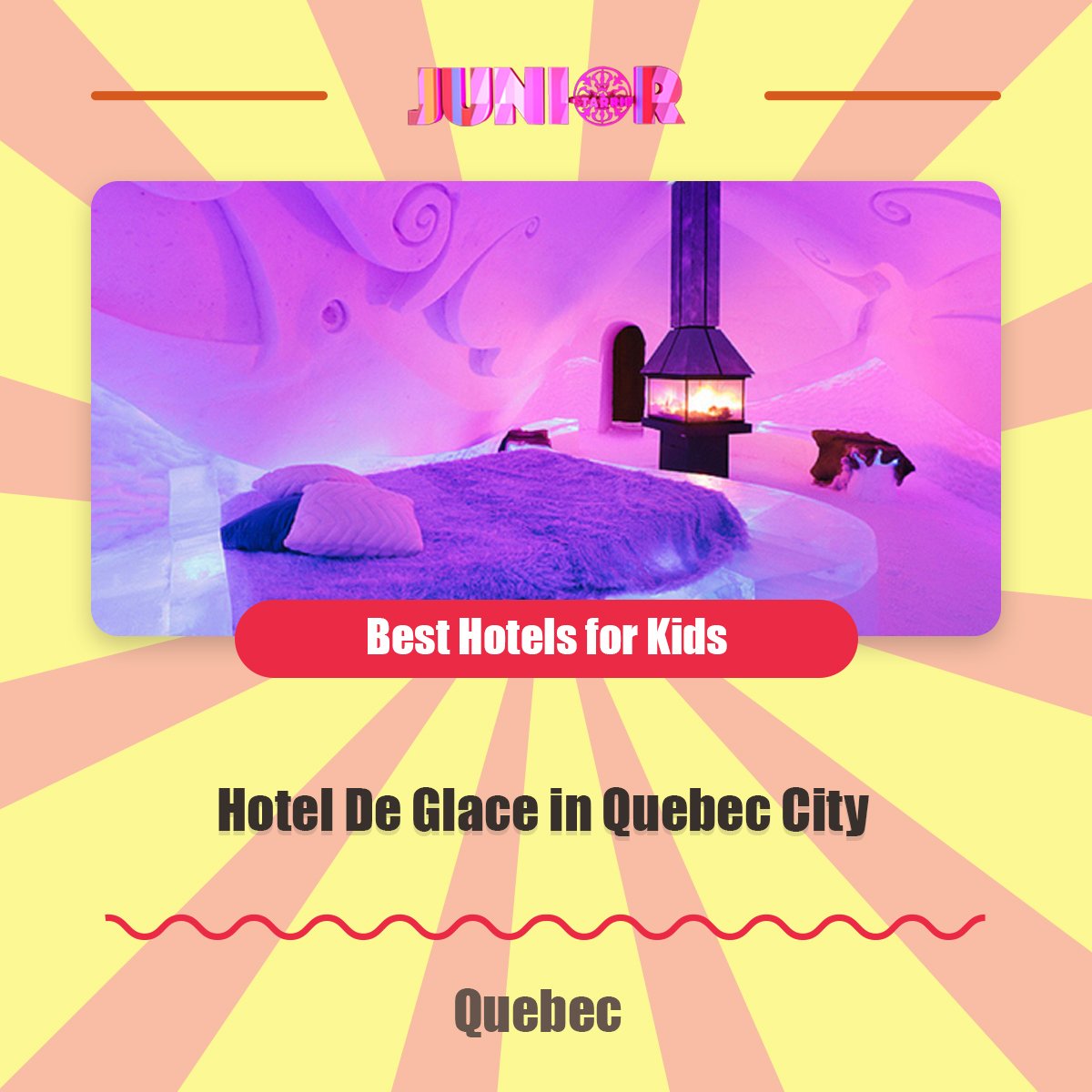 StarrinJunior's tweet photo. #BestHotelsForKids  #HotelDeGlace, located just outside of #Quebec City, Quebec, is one of the coolest kids hotel rooms available. As long as you are okay with sleeping in a -3 to -5 degree room.  #StarrinJunior #HarnessTheHappy #Hotels #Kids #Vacations #IceCold #Frozen #Winter https://t.co/GDWB6UkJfK