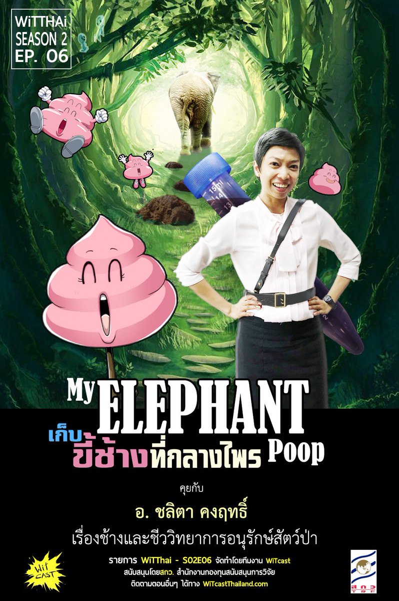 WiTcastThailand's tweet photo. พ็อดแคสต์ #WiTThai -s02e06 "My Elephant Poop" เก็บขี้ช้าง ที่กลางไพร กับ อ.มิ้ง ชลิตา คงฤทธิ์
มาฟังสารพัดความรู้น่าสนใจเกี่ยวกับช้าง และชีววิทยาการอนุรักษ์สัตว์ป่า
กดฟังรายการและดูภาพประกอบได้ที่
https://t.co/sGR4XzlxMv
หรือใช้แอปเล่น podcast เสริชหาช่อง WiTcast
#TRFwitthai https://t.co/8avHD4Dbib