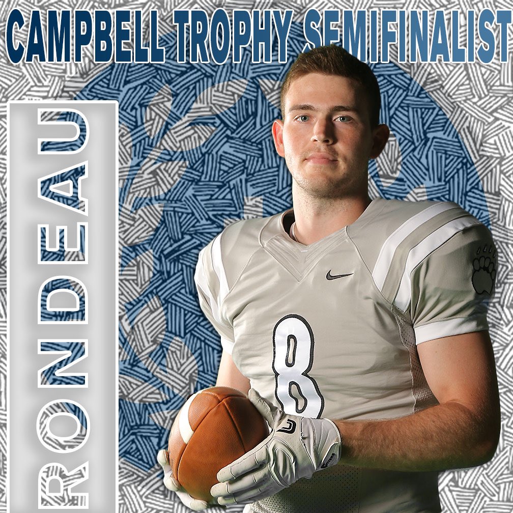 GoUBears's tweet image. Congratulations to senior Cameron Rondeau of @BowdoinFB on being named a semifinalist for the @NFFNetwork William V. Campbell Trophy! #GoUBears #CampbellTrophy
