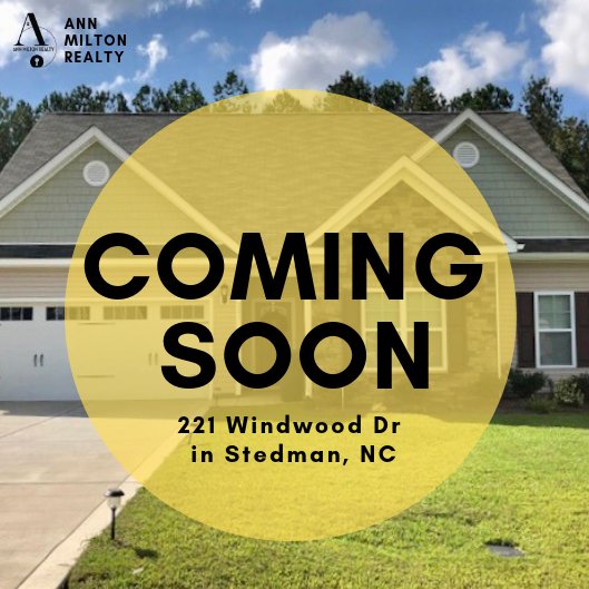New coming soon listing. 221 Windwood Dr in Stedman, NC. Ready to call this one home?  #annmiltonrealty #annmilton #realtor #realestate #harnettcounty #fayettevillerealtor #cumberlandcounty #buyingandselling #fromfuquaytofayetteville #lovewhereyoulive #welcomehome #weeklywow