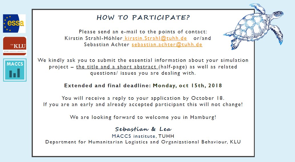 ILorscheid's tweet image. 🚩Local ESSA@Work 🚩November 22-23 in Hamburg - w/ Klaus Troitzsch &amp;amp; @annie_waldherr. Enjoy the constructive atmosphere! Apply now! #abm #essa